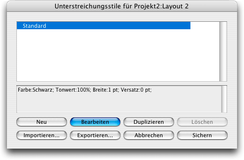 Screenshop – QXP Unterstreichung