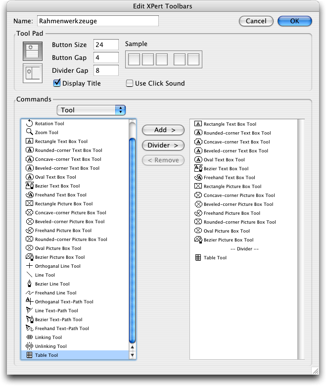 Screenshot – XPert Toolbars